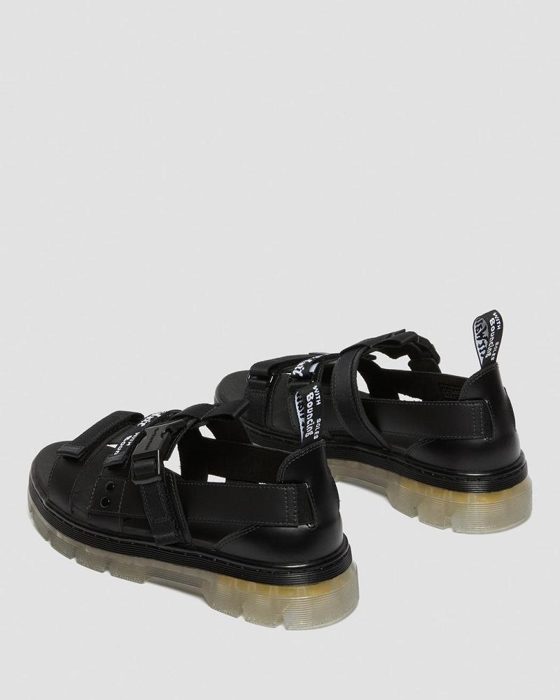 Men's Dr Martens Pearson Iced Casual Strap Sandals Black | AU 640VRW